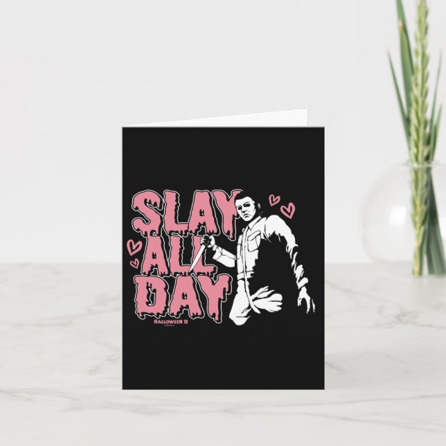 Carte Halloween 2 Saint Valentin Michael Myers Tout Slay (Devant)