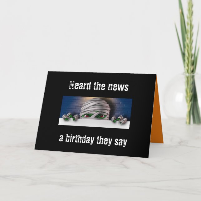 CARTE HALLOWEEN/A ANNIVERSAIRE, AUSSI. PAS DE BOOS POUR  (Devant)