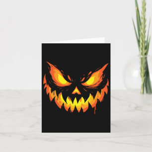 Carte Halloween à la tête de Citrouille sculpté de Jack-