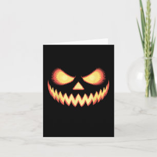 Carte Halloween à la tête de Citrouille sculpté de Jack-