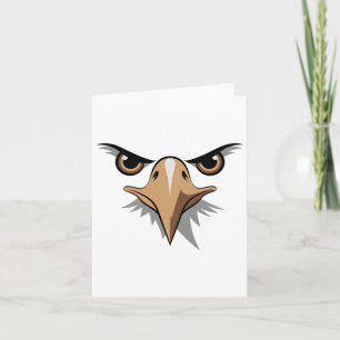Carte Halloween Aigle chauve visage costume enfants mign
