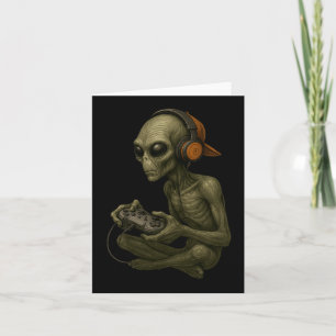 Carte Halloween Alien Gamer Vidéo Jeu Garçons Hommes Enf