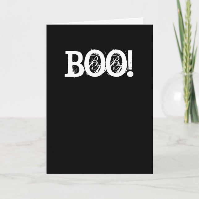 CARTE HALLOWEEN AMUSANTE AVEC TEXTE. (Devant)