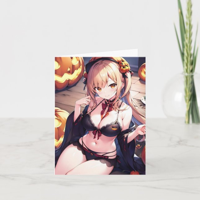 Carte Halloween Anime E (Devant)