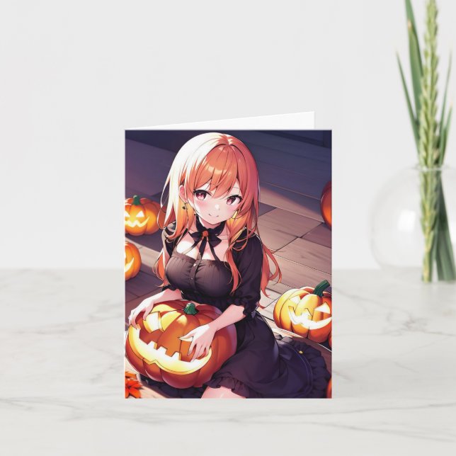 Carte Halloween Anime J (Devant)