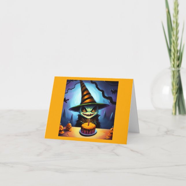 Carte Halloween - Anniversaire 1 (Devant)