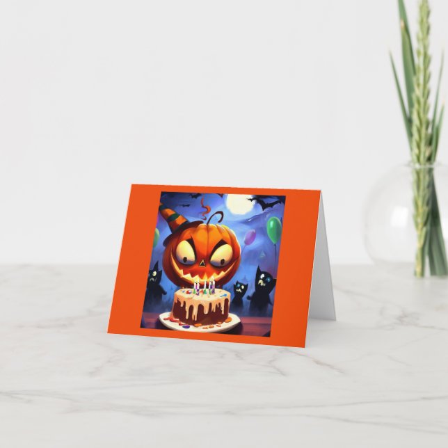 Carte Halloween - Anniversaire 3 (Devant)