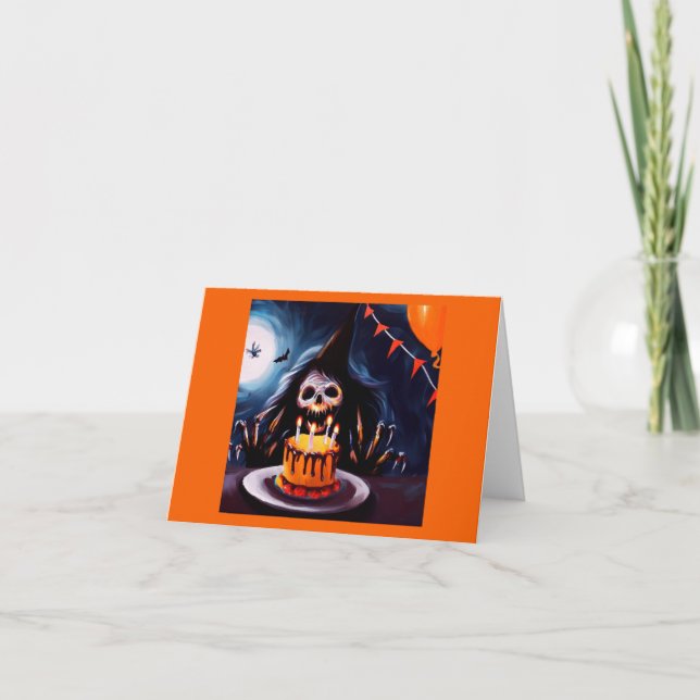 Carte Halloween - Anniversaire 4 (Devant)