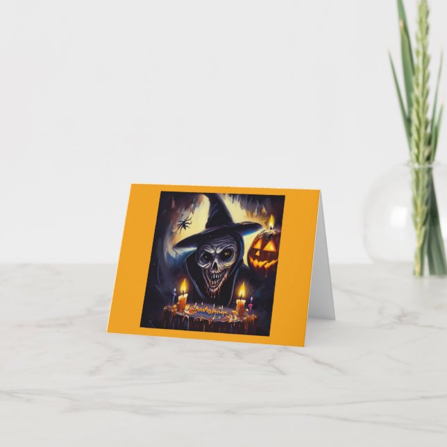 Carte Halloween - Anniversaire 7 (Devant)