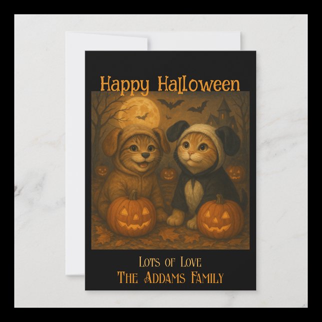 Carte Halloween avec Photo Remplaçable & Texte Per (Créateur téléchargé)