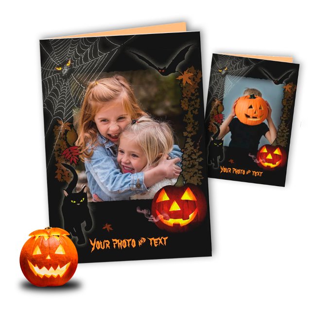 Carte Halloween avec votre photo et votre texte (Créateur téléchargé)