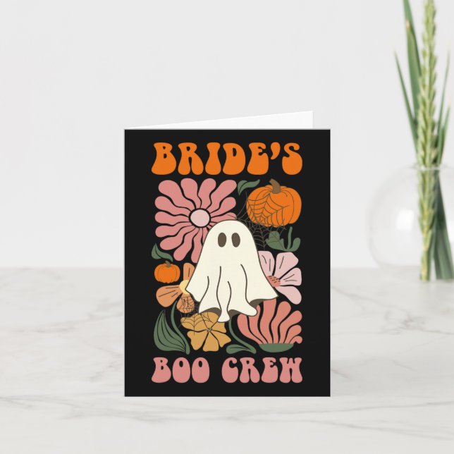 Carte Halloween Bacheloret de l'équipage de la mariée (Devant)