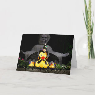Carte Halloween Bat Ducky Woman protège et défend