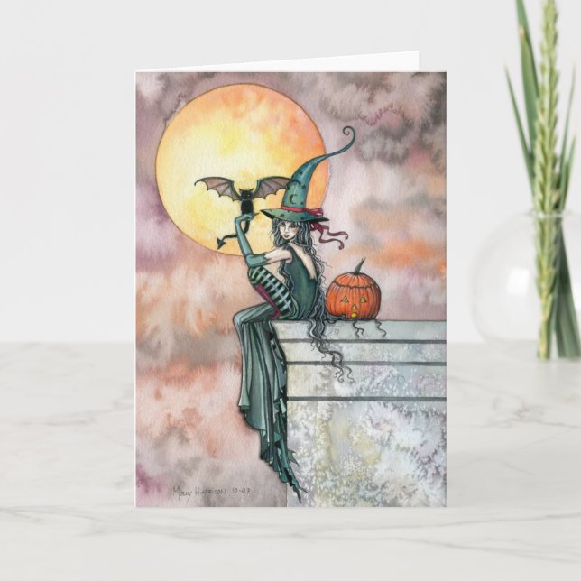 Carte Halloween 'Batty Cat' de Molly Harrison (Devant)