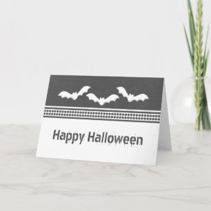 Carte Halloween Batty, gris foncé
