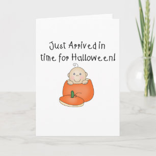 Carte Halloween bébé blanc vient d'arriver