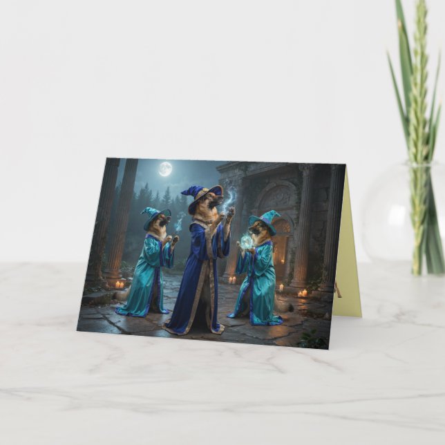 Carte Halloween Berger Allemand (Devant)