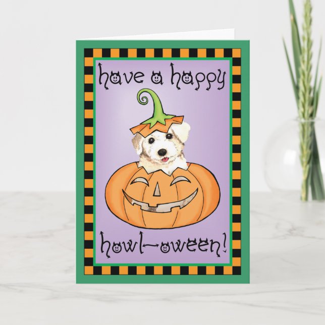 Carte Halloween Bichon (Devant)