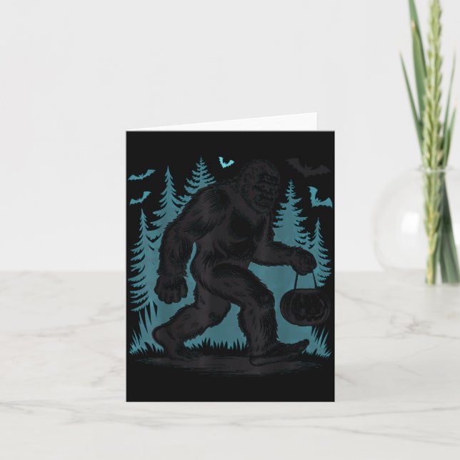 Carte Halloween Bigfoot Pumpkin  (Devant)