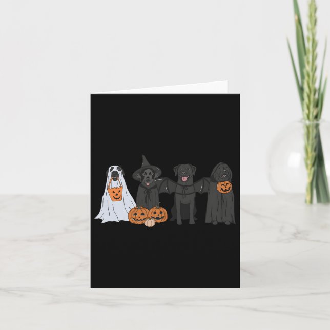 Carte Halloween Black Labrador (Devant)