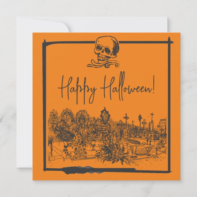 Carte Halloween Black & Orange (Devant)