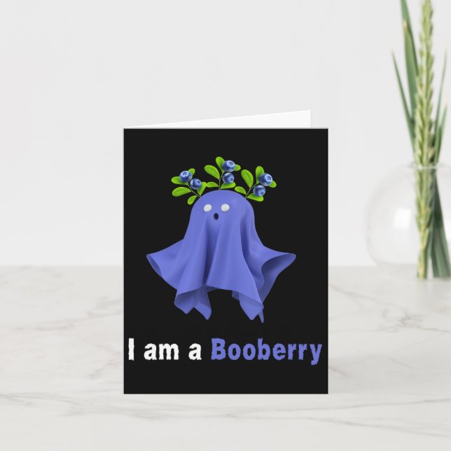 Carte Halloween Blueberry Costume Fantôme Funny Blueberr (Devant)