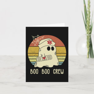 Carte Halloween Boo Boo Crew Nurse Ghost Women Hallowee