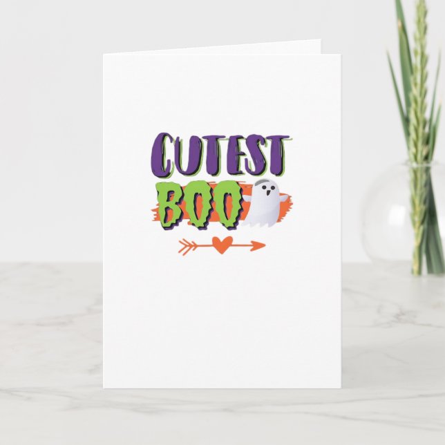 Carte Halloween Boo Cutest Funny Décontracté (Devant)