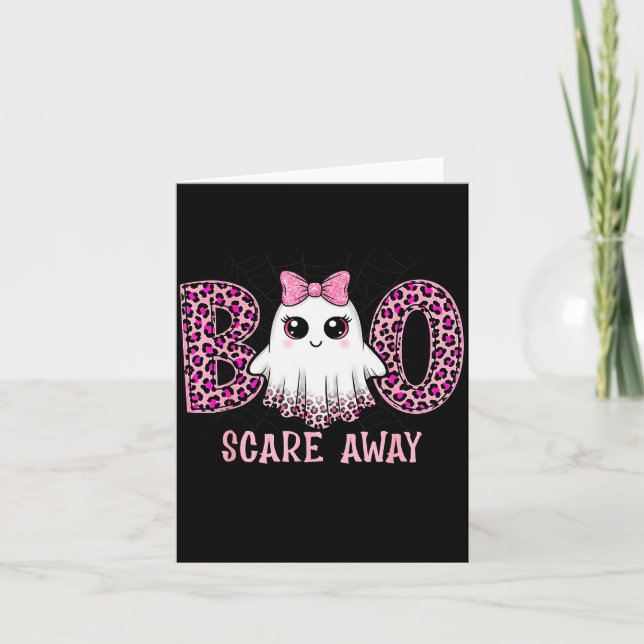 Carte Halloween Boo E Away Breast Cancer Awareness Cute  (Devant)