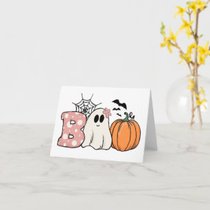 Carte Halloween Boo Fantôme Citrouille Chauves-souris To