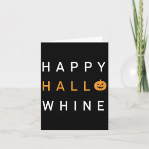 Carte Halloween branché Happy Hello Whine