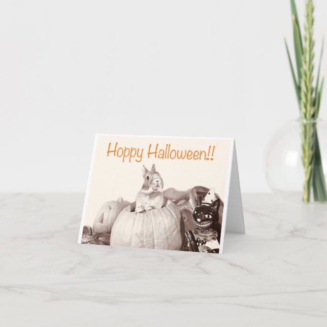 Carte Halloween Bunny Hoppy Halloween ! (Devant)