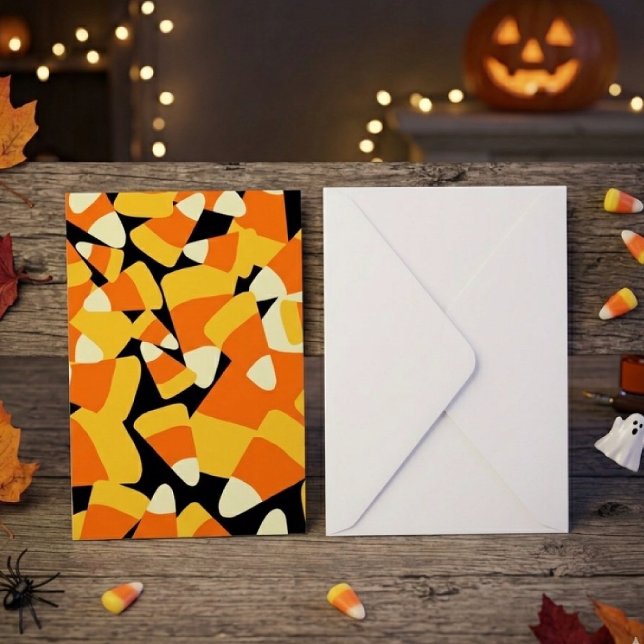 Carte Halloween Candy Corn Seamless Pattern (Créateur téléchargé)