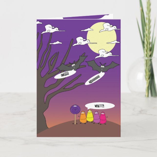 Carte Halloween Candy Peur ! (Devant)