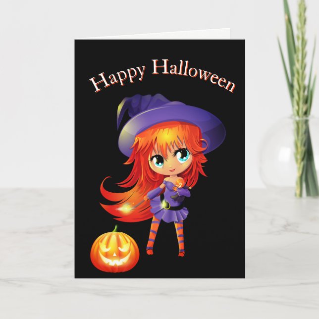 Carte Halloween Card-Witch (Devant)