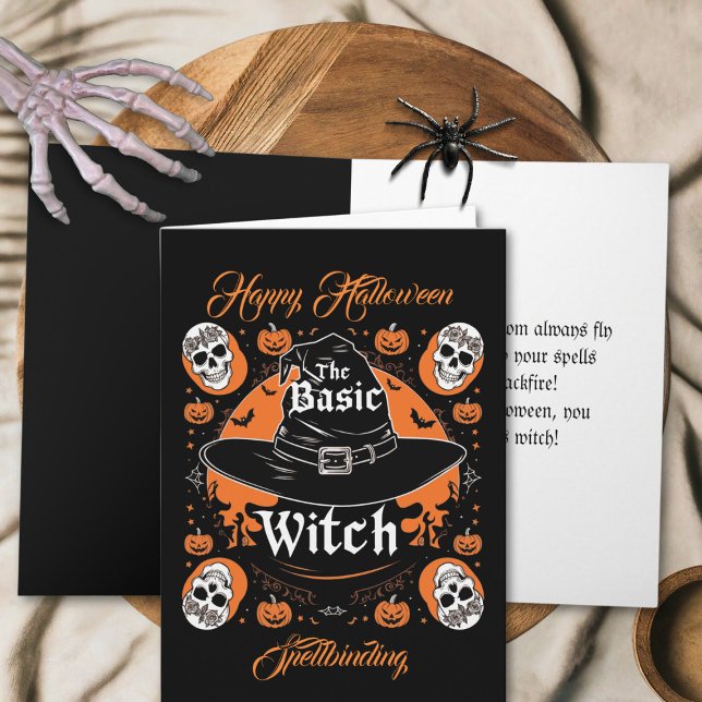 Carte Halloween Casquette sorcière Jack-o'-lantern de sc (Créateur téléchargé)