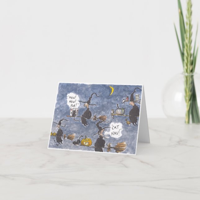 Carte Halloween Cat Nav (Devant)