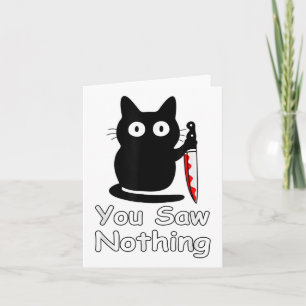 Carte Halloween Chat Noir Vous N'Avez Rien Vu