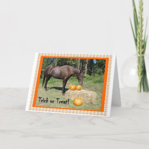 Carte Halloween chevalin