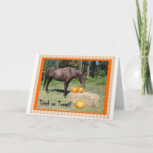 Carte Halloween chevalin (Devant)