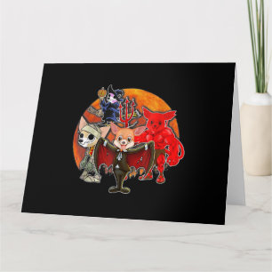 Carte Halloween Chihuahua Costume maman mal sorcier pub