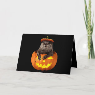 Carte Halloween citrouille Otter Loter