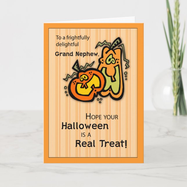Carte Halloween Citrouilles du Grand Nephew (Devant)