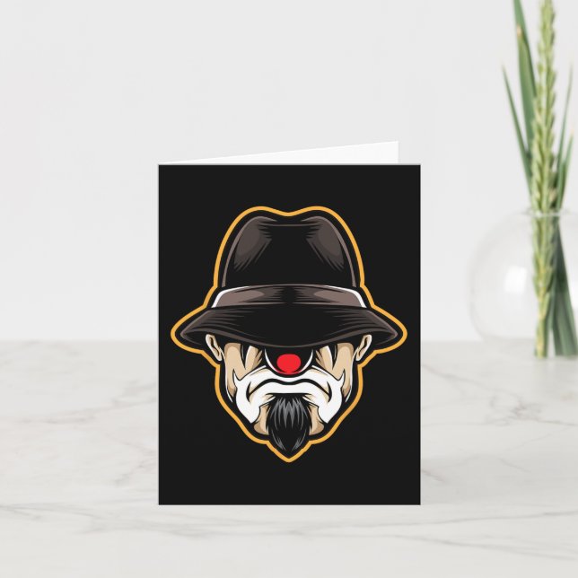 Carte Halloween Clown Cholo Gangster (Devant)