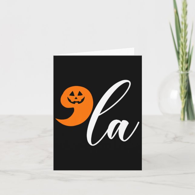 Carte Halloween Comma La Funny Citrouille Kamala Harris  (Devant)