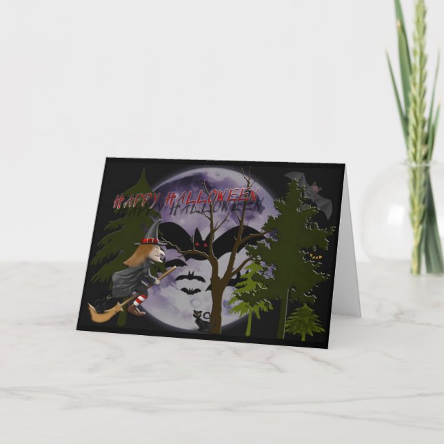 Carte Halloween contents (Devant)