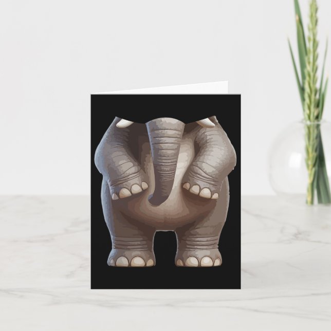 Carte Halloween Costume animal Cosplay Elephant Correspo (Devant)