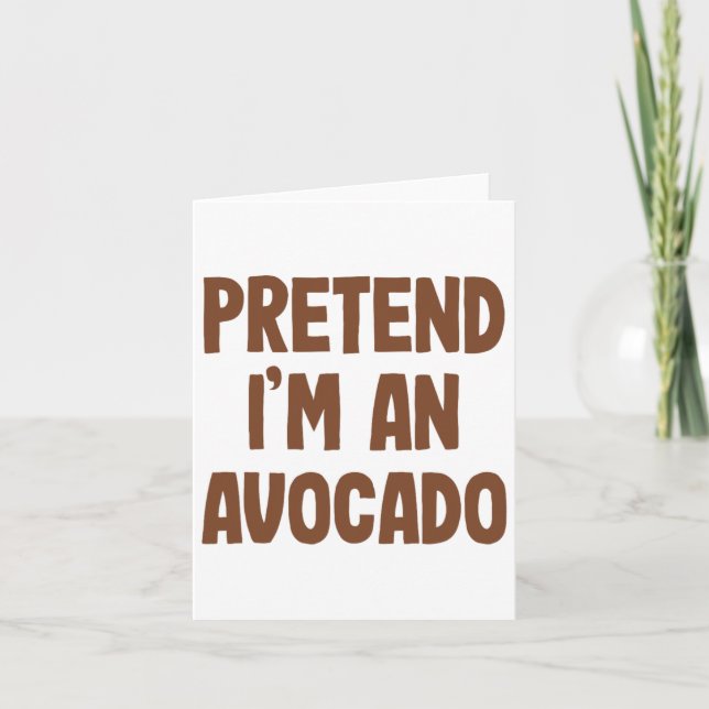 Carte Halloween costume Avocado (Devant)