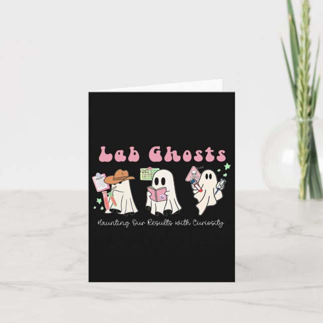 Carte Halloween Costume Fantôme Enseignant Laboratoire T (Devant)