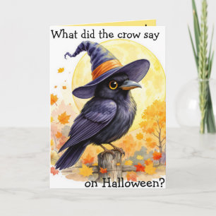 Carte "Halloween Crow" Blague pour enfants Halloween